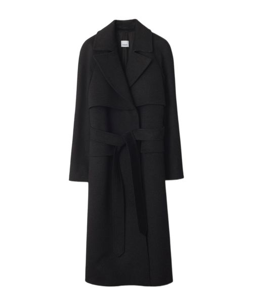 Long Wool Cashmere Trench Coat