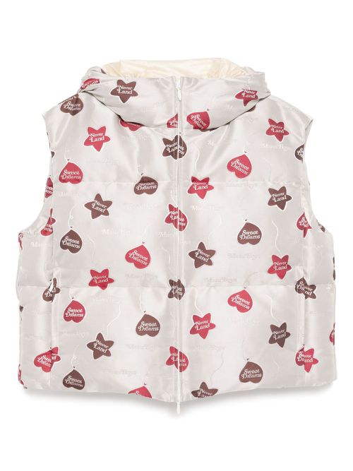 Falling Balloon Down vest jacket - Neutrals