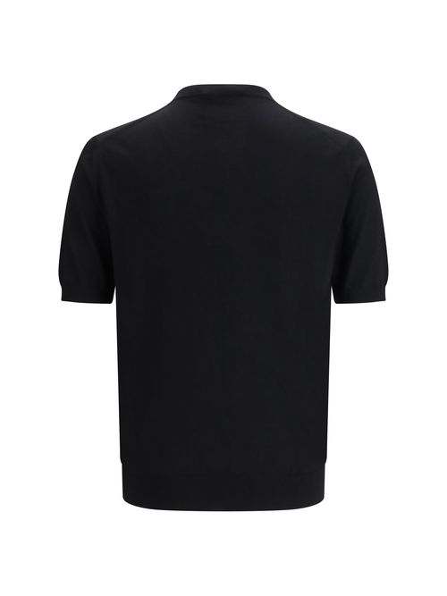 Virgin Wool Fleece T-Shirt — Black