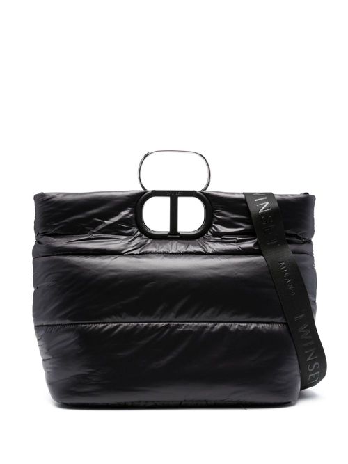Lila Ski quilted tote bag - Black