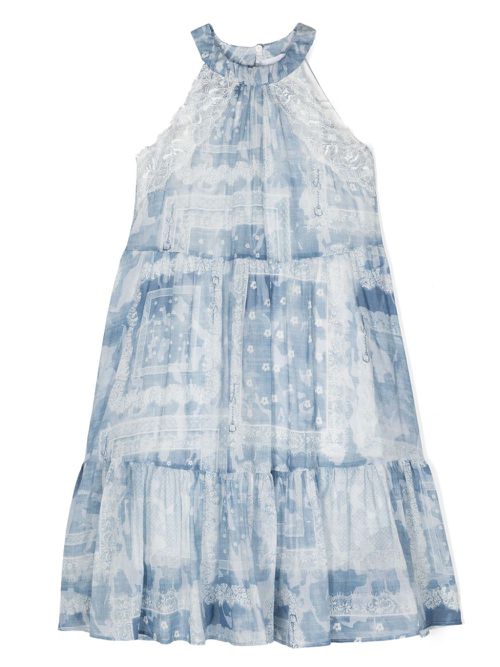 Floral-print dress - Blue