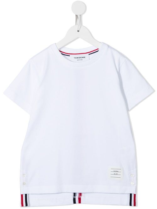 Center back stripe short-sleeve T-shirt - White
