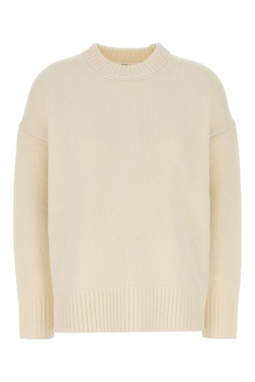 Cashmere and Wool Blend Sweater — Beige