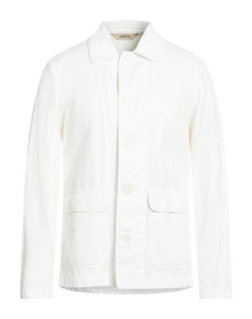 Man Jacket Ivory Size L Cotton, Linen