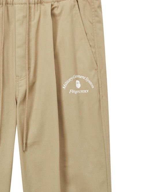 Elasticated-waistband trousers - Neutrals