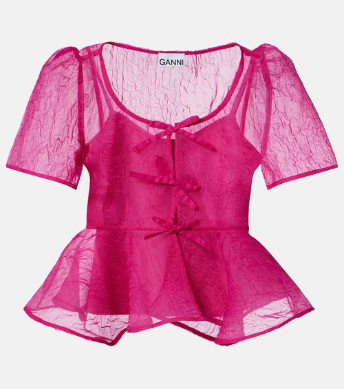 Organza peplum top
