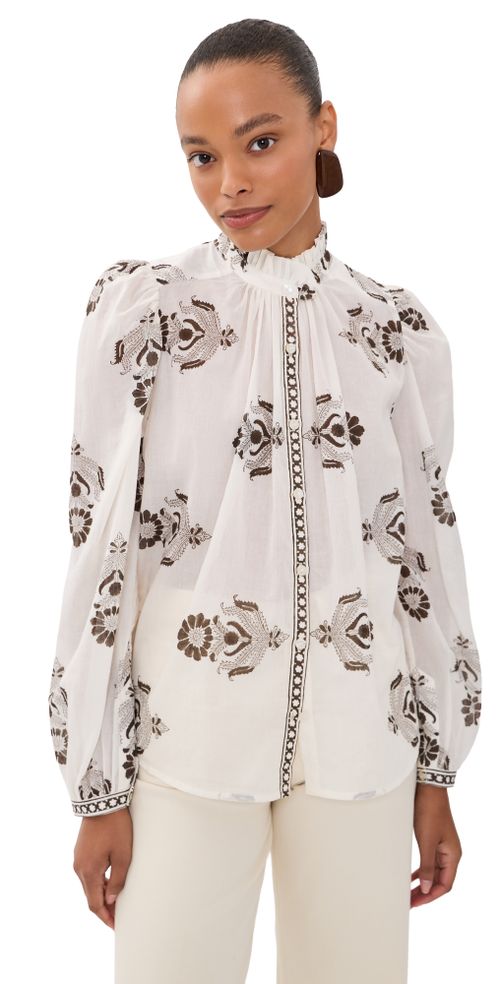 Annabel Java Cactus Shirt Off-White