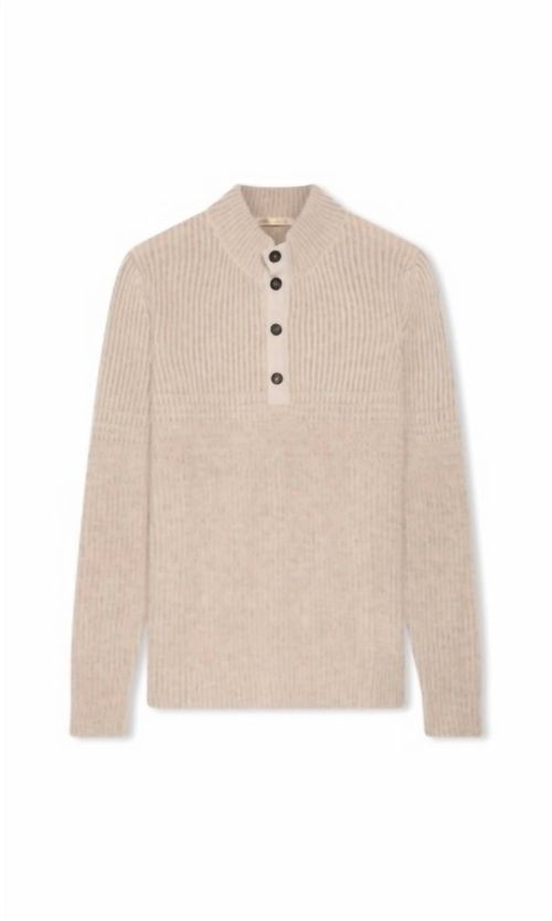 Men's Vanise Mock Neck Sweater In Light Beige