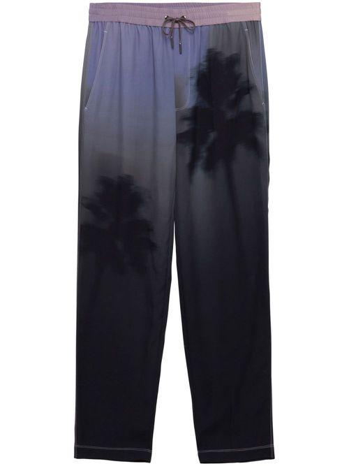 Allister palm tree-print trousers - Black