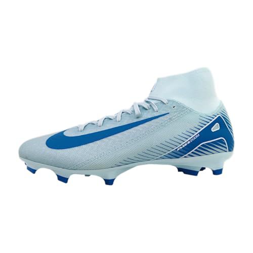 Nike Mercurial Superfly 10 Academy MG High-Top Soccer Cleats (FQ1456-400, Glacier Blue/Blue Orbit)