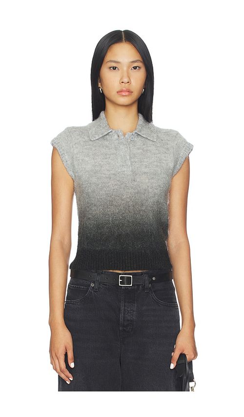 ALIGNE Lexi Knitted Polo Top in Grey. - 10 also , 2, 4