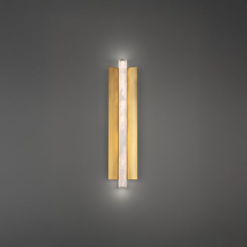 Aged Brass LED Wall Sconce from the Rapper Collection