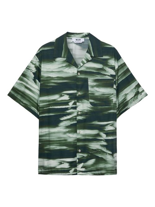 Abstract-pattern shirt - Green