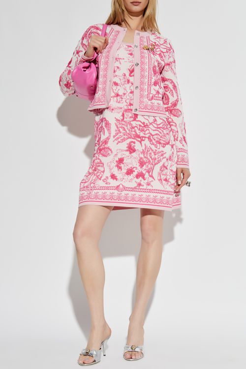 Versace Dress With 'Barocco' Pattern, Women's, Pink