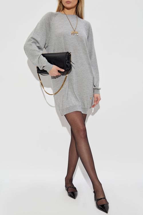 Backless Dress, Women's, Grey