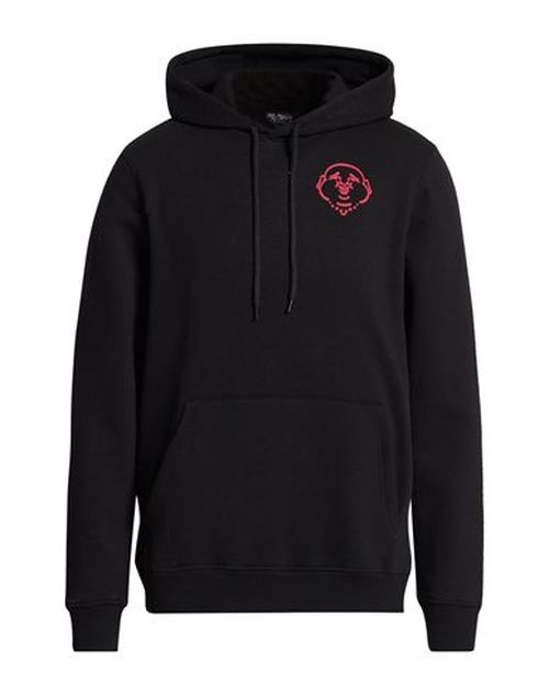 Man Sweatshirt Black Size L Cotton, Polyester