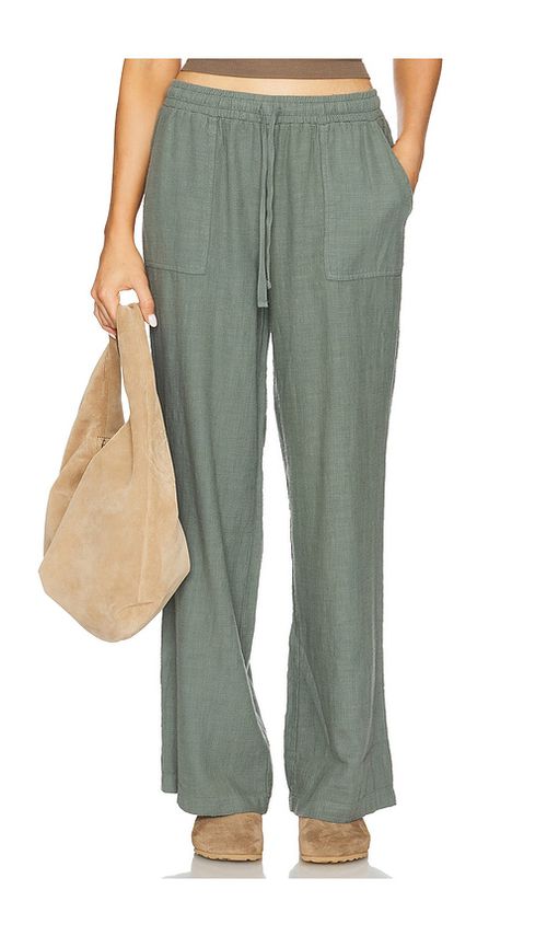 Bobi Wide Leg Jogger in Sage. Größe XS. Also in L, M