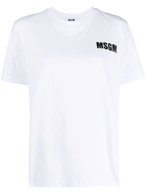 Logo-print round-neck T-shirt - White