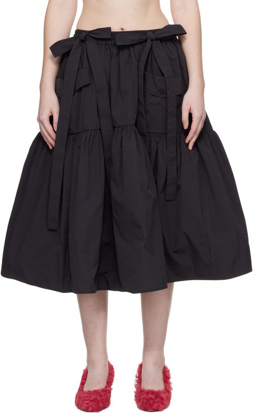 Black CBcai Midi Skirt