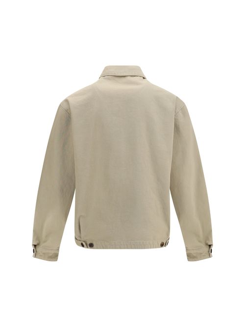 Denim Blouson Jacket — Beige