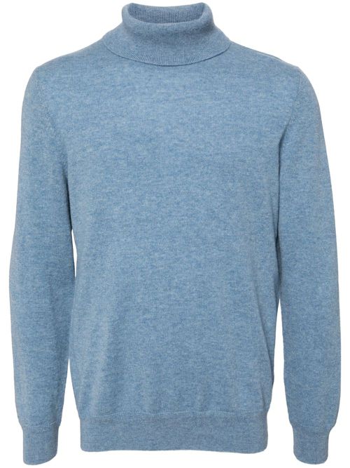 Cashmere roll-neck jumper - Blue