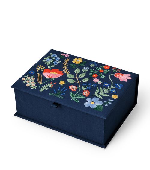 Large Embroidered Keepsake Box