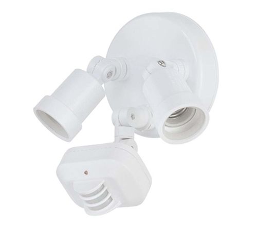 Gloss White Two Light Floodlight from the Motion Activated Floodlights Collection