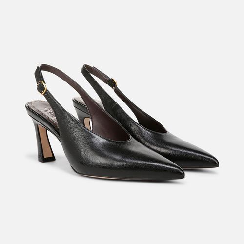 Elaine Slingback Dress Shoe Shoes, Black Leather