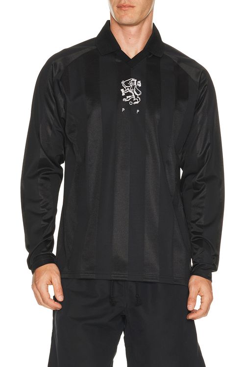 Pop Trading Company Sportif Long Sleeve Tee in Black