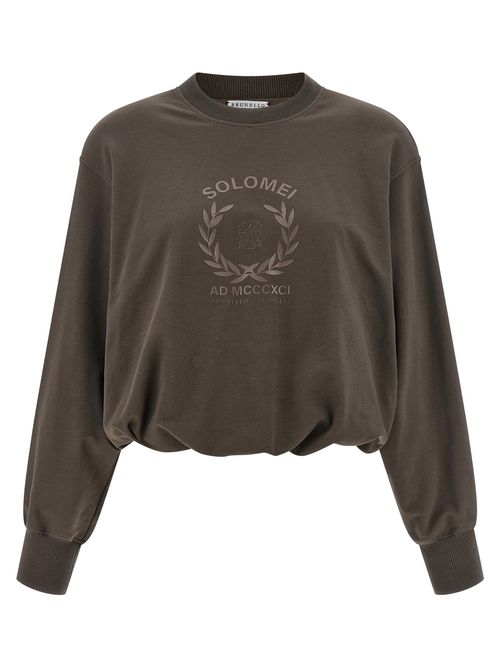 Cotton Sweatshirt Brown