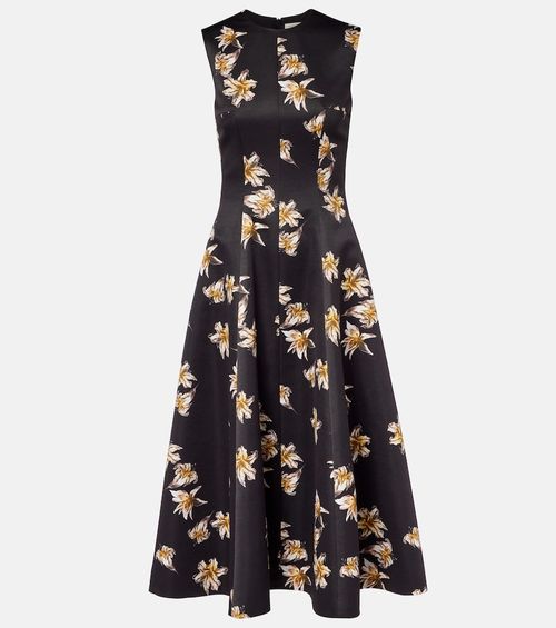 Mara floral duchess satin midi dress