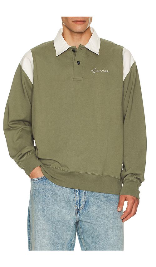 Service Works Bistrot Polo in Olive. S also in L, M, XL/1X