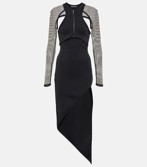 Embellished cutout midi dress