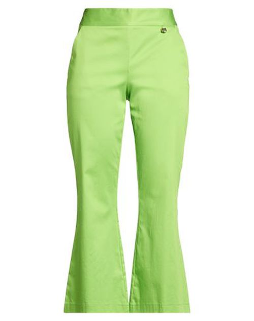 Luckylu Milano Woman Pants Lime green Size 4 Cotton, Elastane