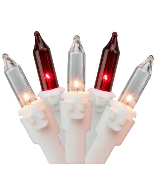 Northlight 100-Count Red And Clear Mini Christmas Light Set 20.25ft White Wire