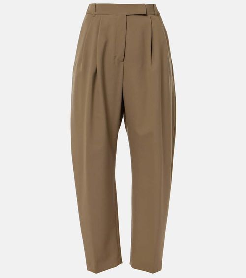 Róhe High-rise virgin wool barrel-leg pants