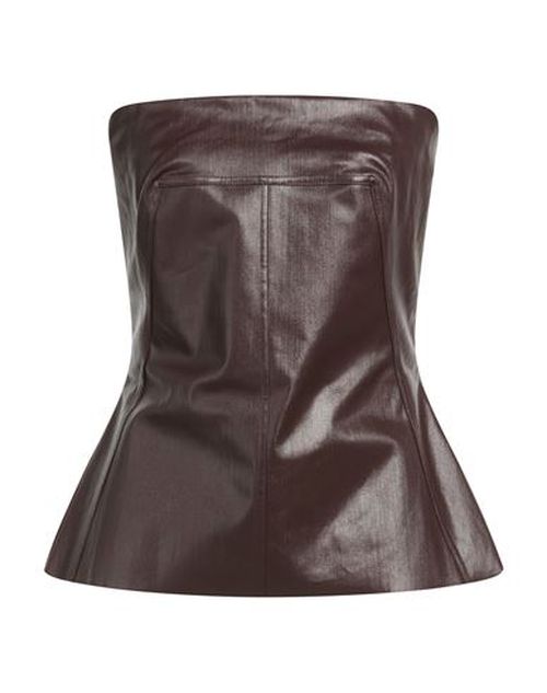 Woman Top Dark purple Size 8 Cotton, Elastomultiester