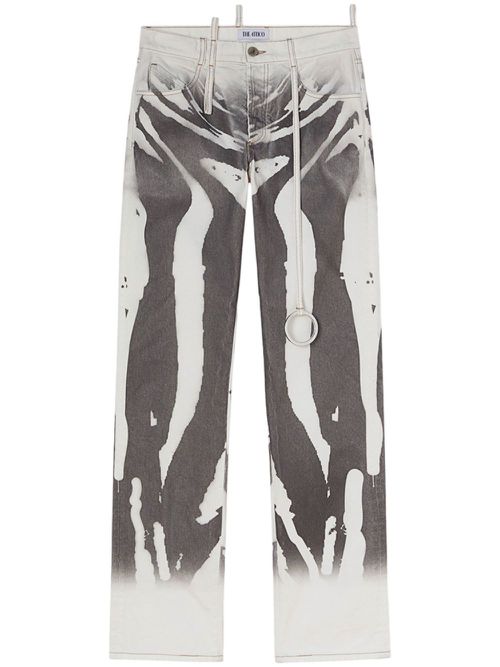 The Attico 여성 abstract-print jeans - Grey 242WCP171D074