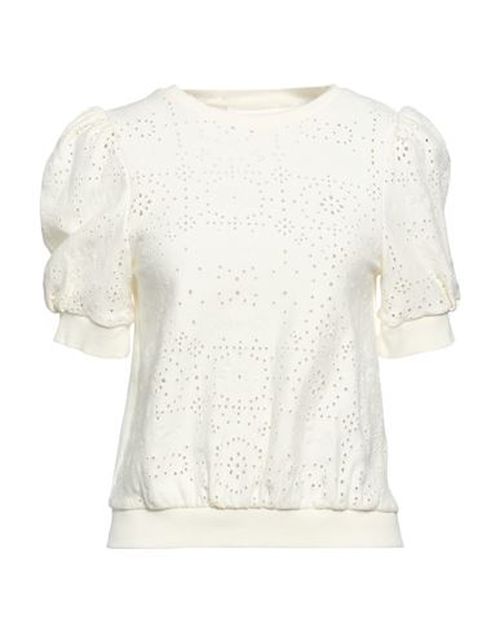 Woman Top Ivory Size 0 Cotton, Elastane