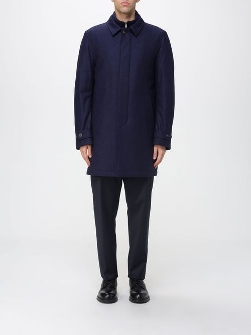 Coat Men color Indigo