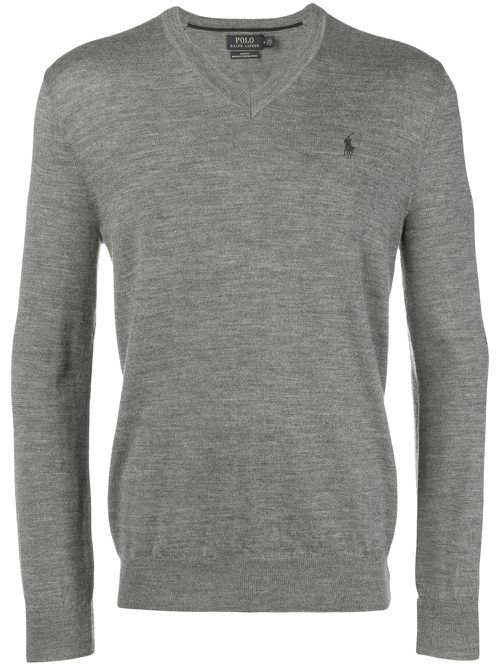 Classic v-neck sweater - Grey