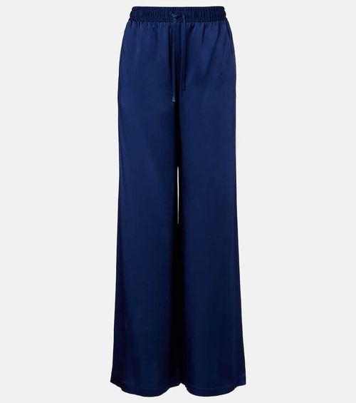 Satin wide-leg pants
