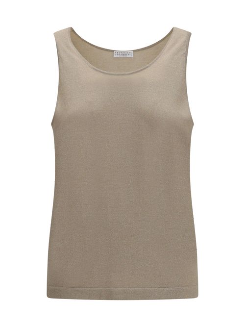 Luminous Knit Tank Top — Brown