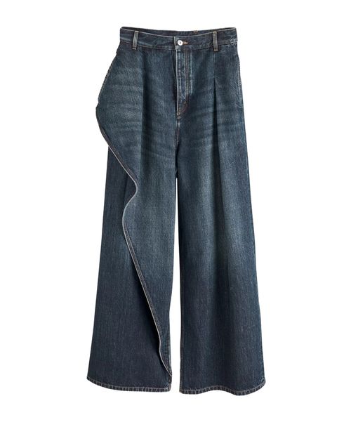 Draped Flared Jeans