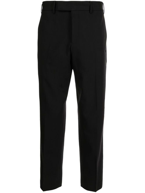 Tapered slim-cut trousers - Black