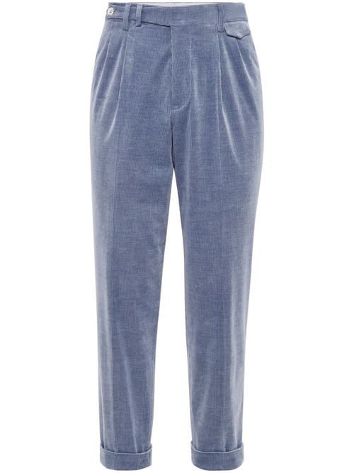 Corduroy tapered trousers - Blue