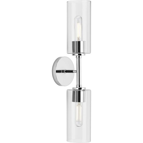 Polished Chrome Two Light Wall Bracket from the Cofield Collection
