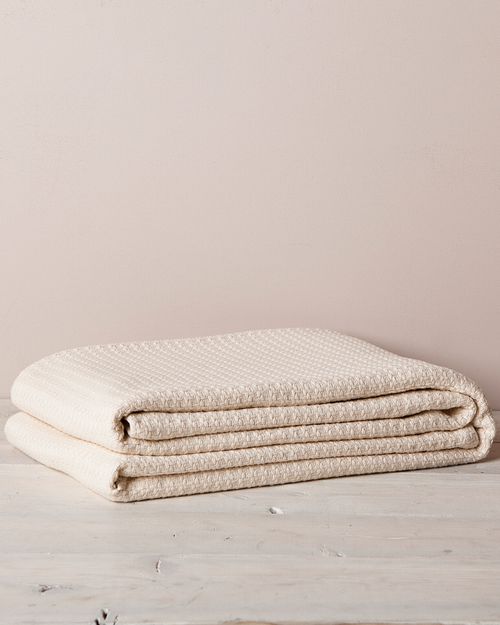 Ivory Cotton Thermal Blanket