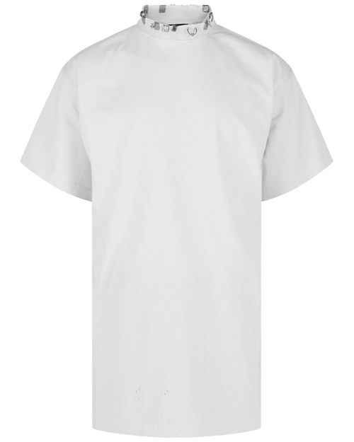 Oversized Distressed Pierced T-Shirt