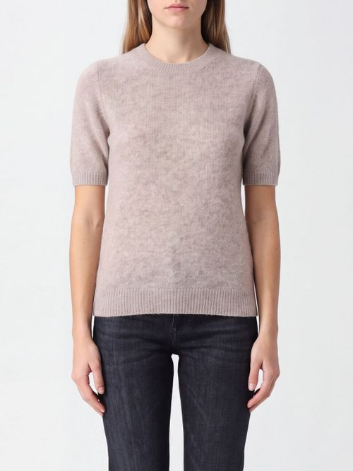 Short-Sleeved Crew-Neck Jumper P. A.R. O.S. H. in Yak and Wool Blend